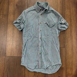 Topman Classic Fit Women’s Button Up Rolled Short Sleeve Shirt, Size XS